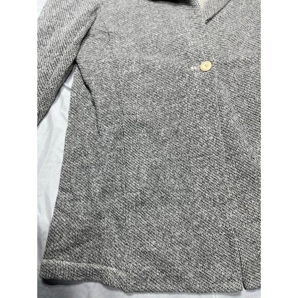 Eileen Fisher Women’s Organic Cotton Knit Blazer Cardigan Gray Black Jacket S/M - Picture 2 of 6